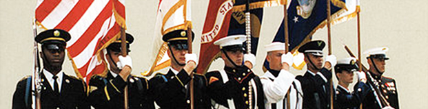 Banner depicting various veterans.
