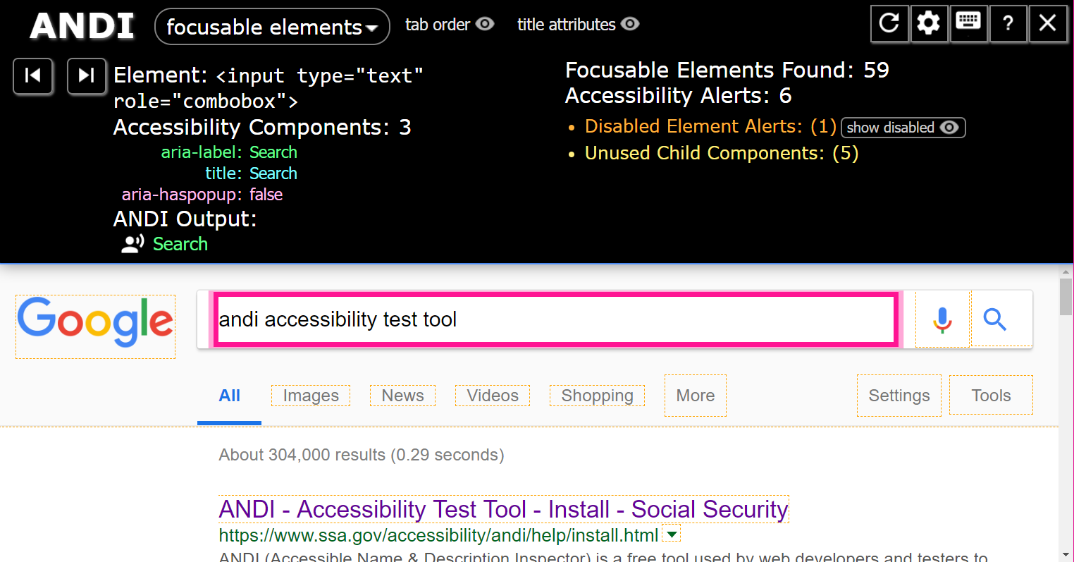 free accessibility checker and run your personal site