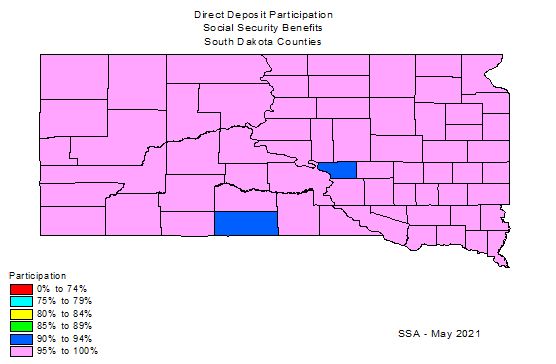 State map showing percentage of participation by counties