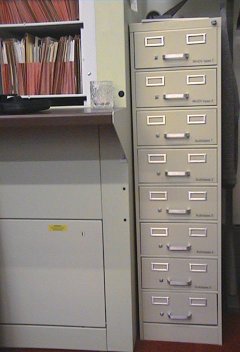 photo of small filing cabinet